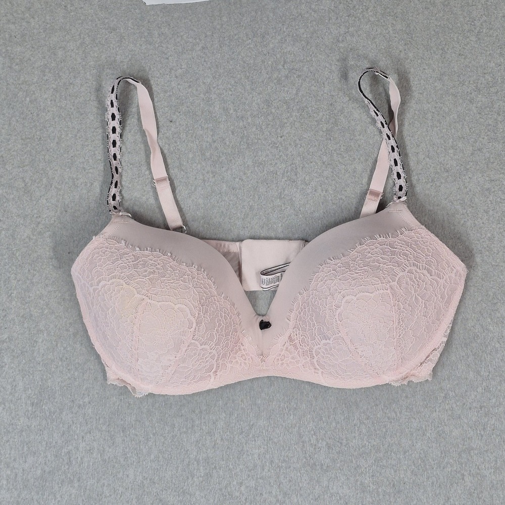 Victoria's Secret Women Bra 38DD Pink Dream Angels Adjustable Padded Wireless